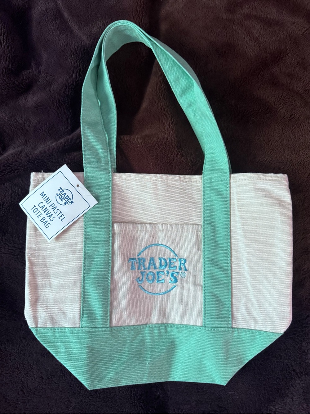 Pastel Mint mini Canvas Tote Bag